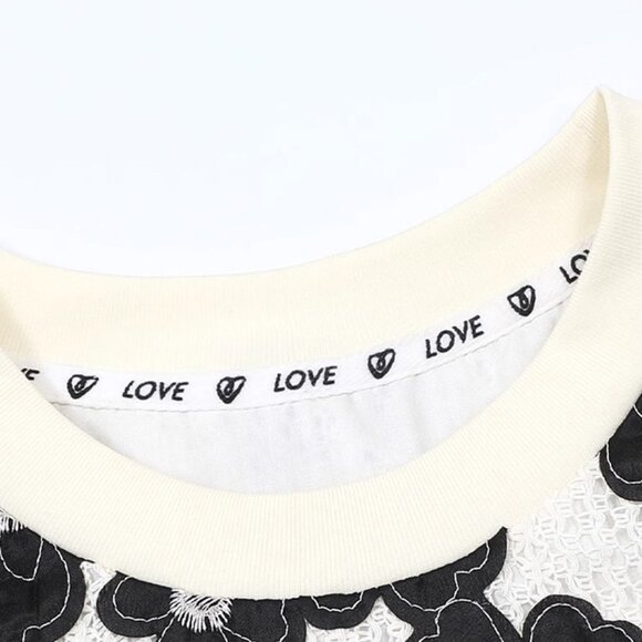 B.Sure Floral Hollow Lace Casual Suit - Picture 3 of 4